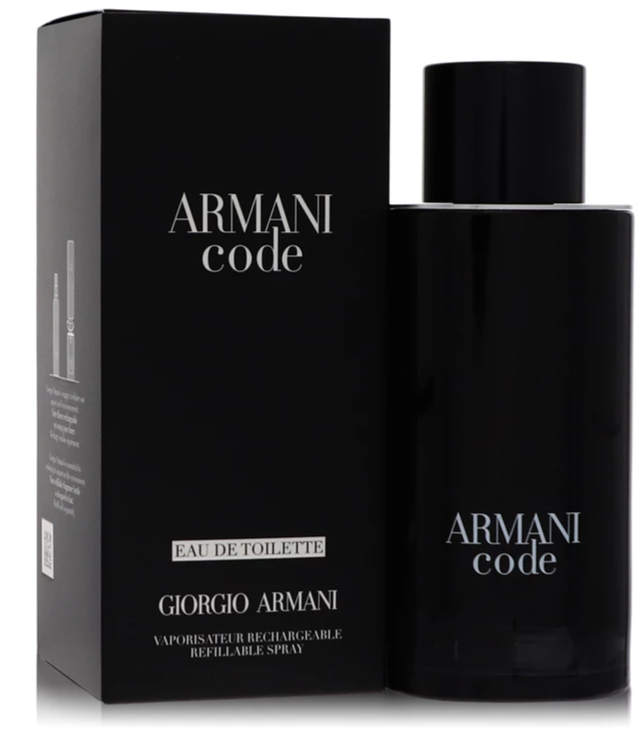 Armani Code Cologne By Giorgio Armani for Men 4.2 Oz EDT Spray Refillable