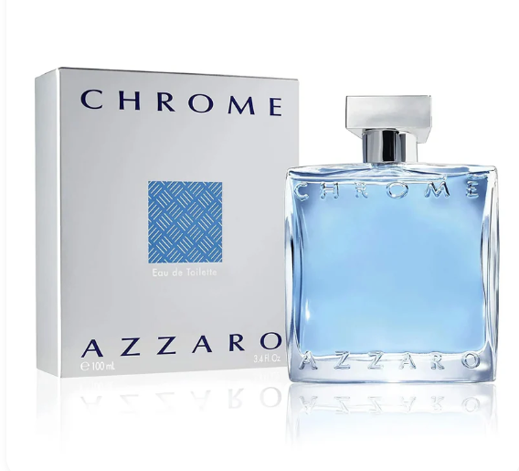 Chrome Cologne By Azzaro for Men 3.4 Oz Eau De Toilette Spray 100% Authentic