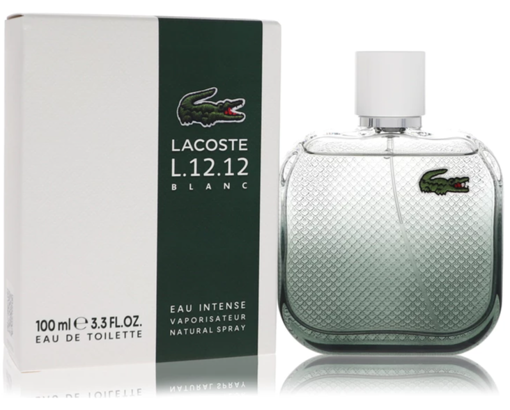 Lacoste L.12.12 Blanc Eau Intense 3.3 oz EDT Mens Cologne 100ml (NEW IN BOX)
