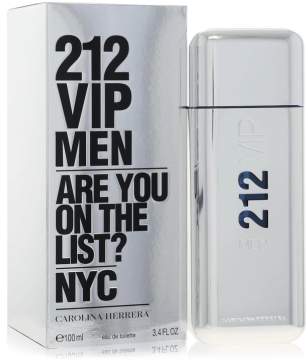212 Vip Cologne By Carolina Herrera for Men 3.4 Oz Eau De Toilette Spray 100%